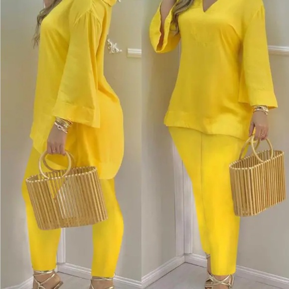 Perfect yellow pant suit for spring and summer - Picture 3 of 3